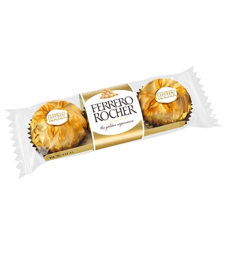 Ferrero Rocher Çikolata 3'lü 37,5 g  (Tek satılamaz)