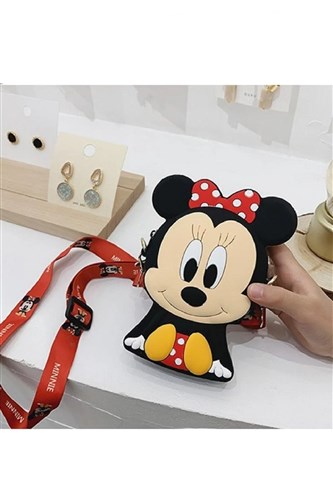 Minnie Mouse Kız Çocuk Silikon Çanta Cüzdan
